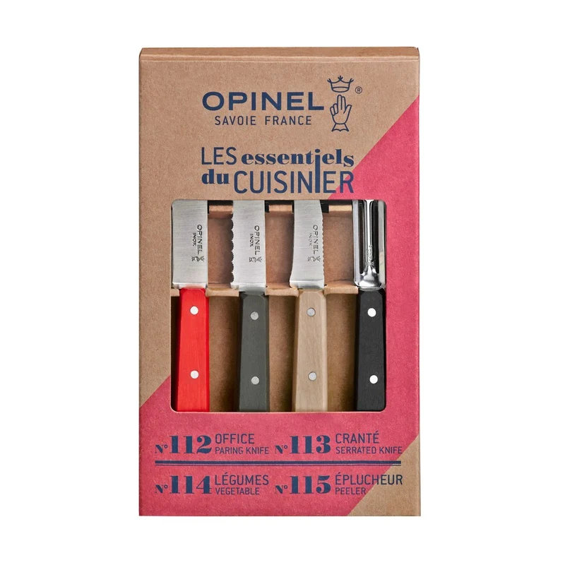 Coffret de 4 couteaux de cuisine Opinel Les Essentiels