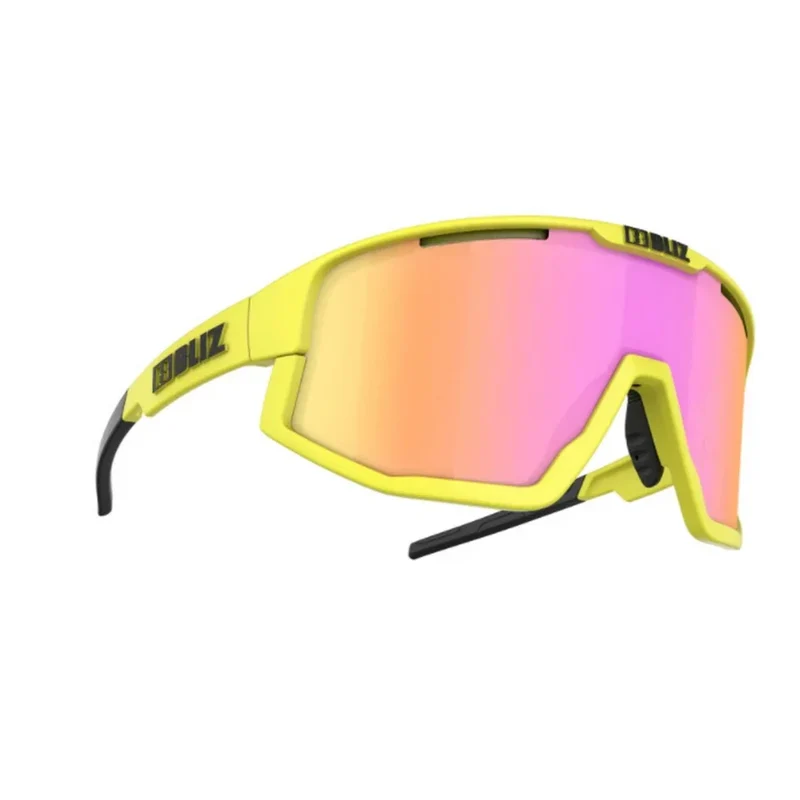 Lunettes de soleil Bliz Fusion avec lentille Brown Purple Multi - Matt Neon Yellow