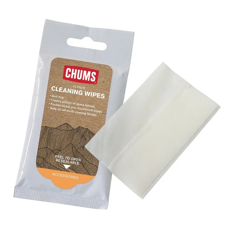 Paquet de 10 lingettes nettoyantes pour lunettes CHUMS