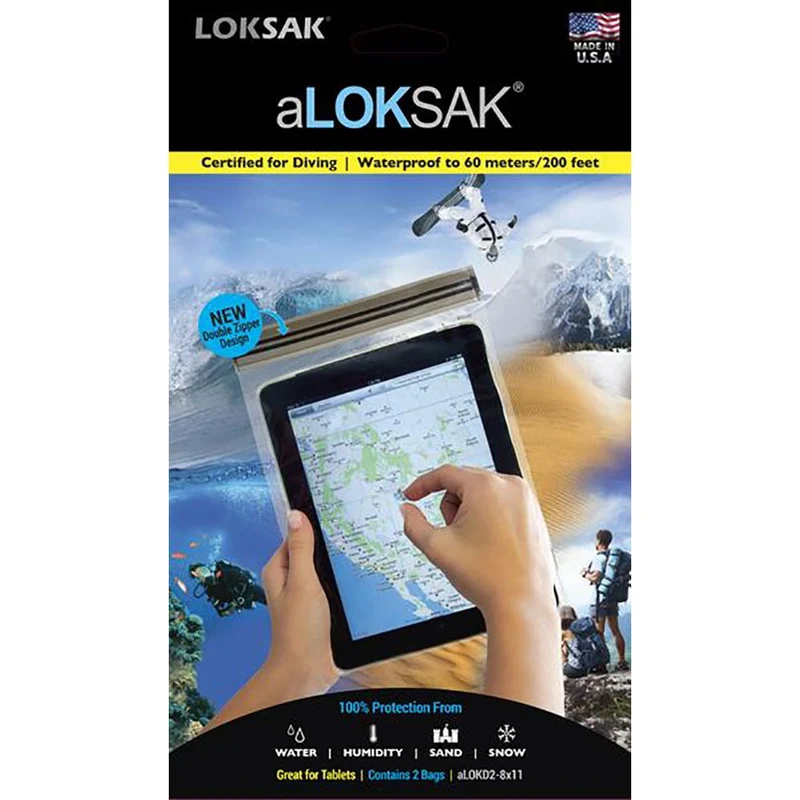 Sacs étanches Aloksak de Loksak 20,3 x 28,6 cm (contient 2 sacs)