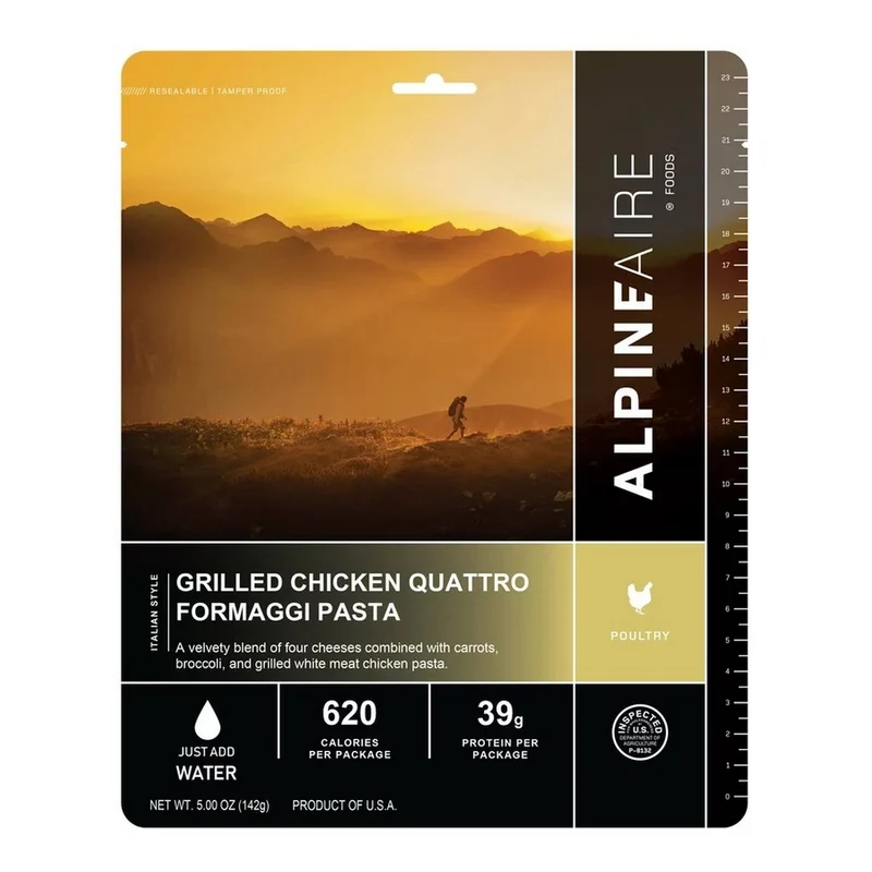 Mets lyophilisés Alpine Aire Pâtes aux quatre fromages et au poulet grillé