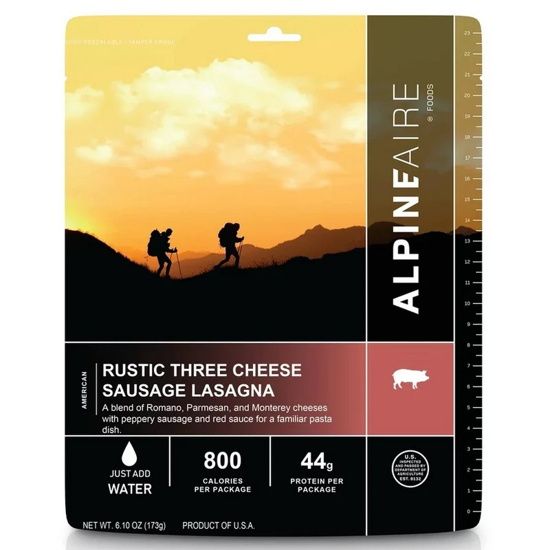 Mets lyophilisés Alpine Aire Lasagne à la saucisse et aux trois fromages