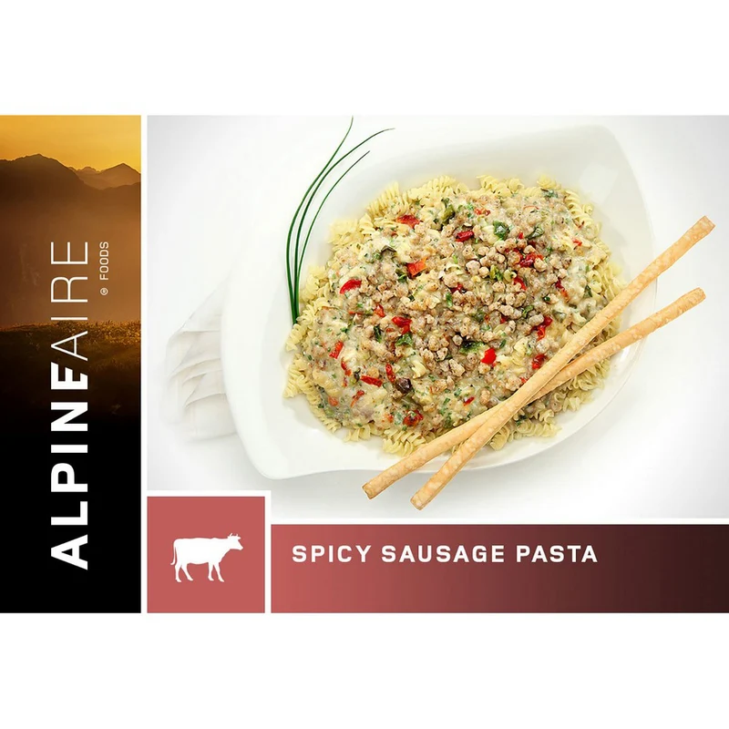Pâtes à la saucisse épicée - Mets lyophilisés AlpineAire