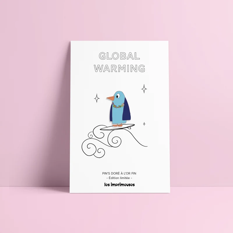 Pin's Pingouin - Global warming