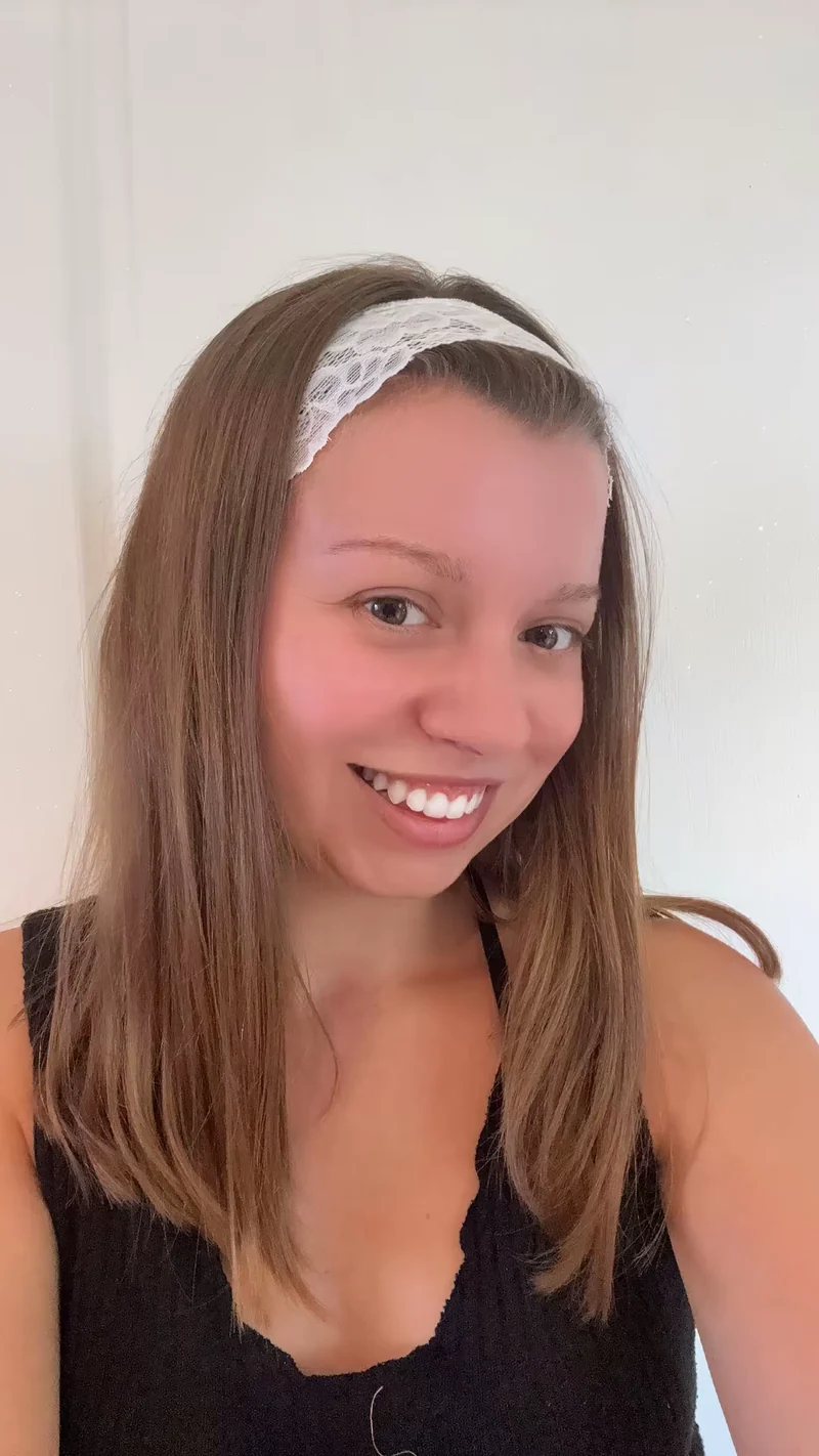 Bandeau cheveux en dentelle blanc femme