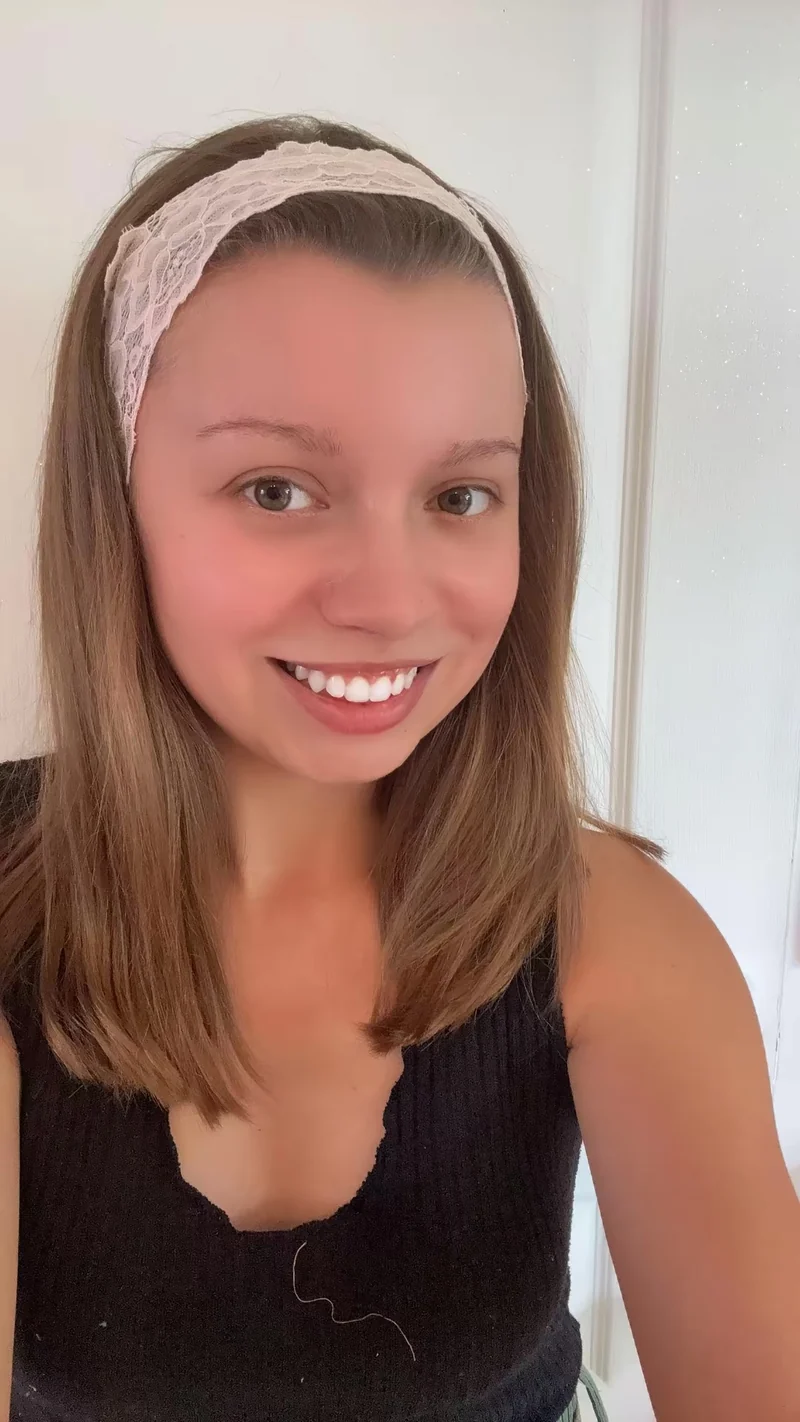 Bandeau cheveux en dentelle Saumon femme