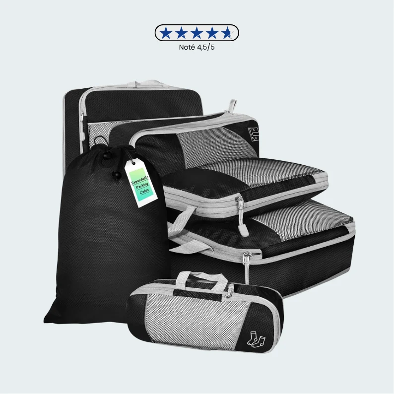 Organisateur de Valise 5 Pièces | Rangement Compact Voyage