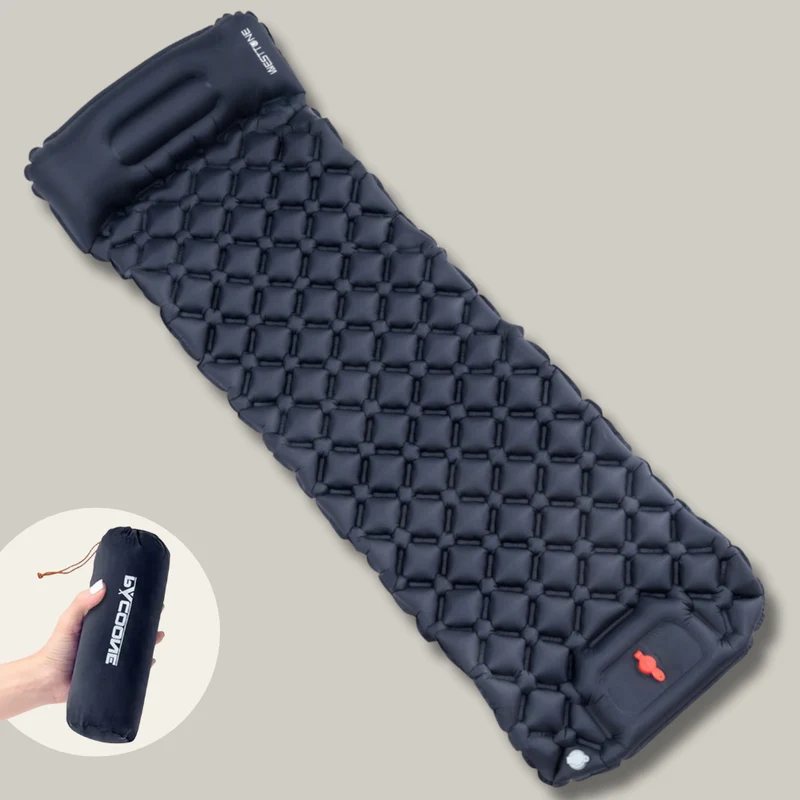 Matelas Gonflable 1 Personne | Pompe Intégrée Rapide