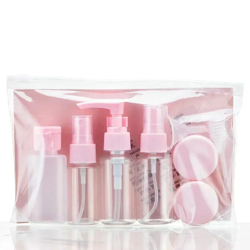 Kit Trousse de Toilette Avion | Flacons Réutilisables Plastique