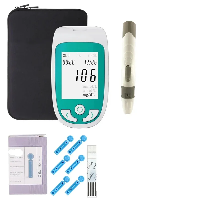 Kit Surveillance Cholestérol Glucose | Mesures Rapides à Domicile