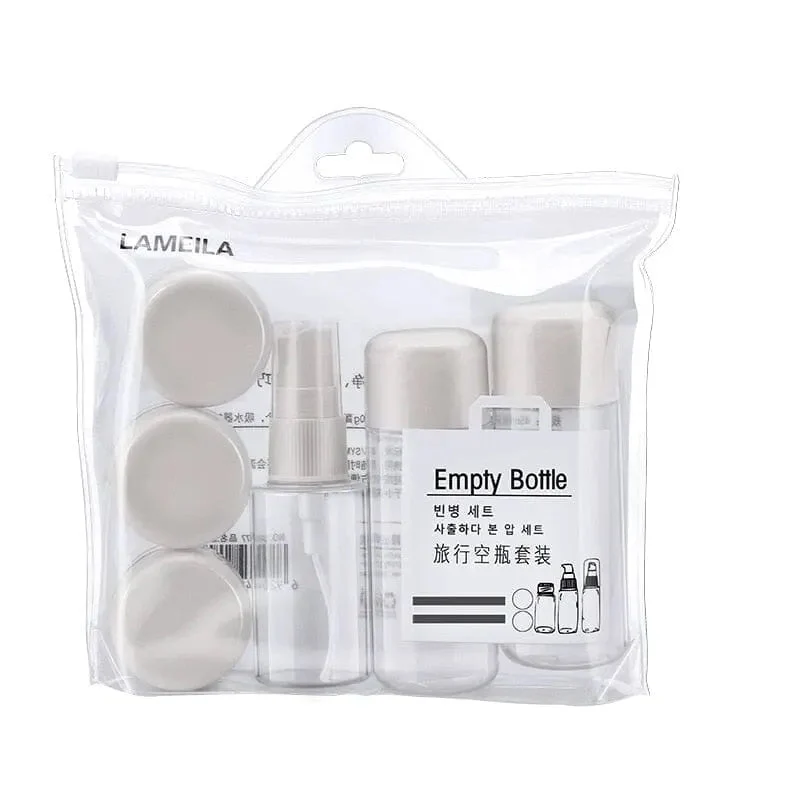 Kit de Voyage Avion Flacons | Trousse Plastique Transparente