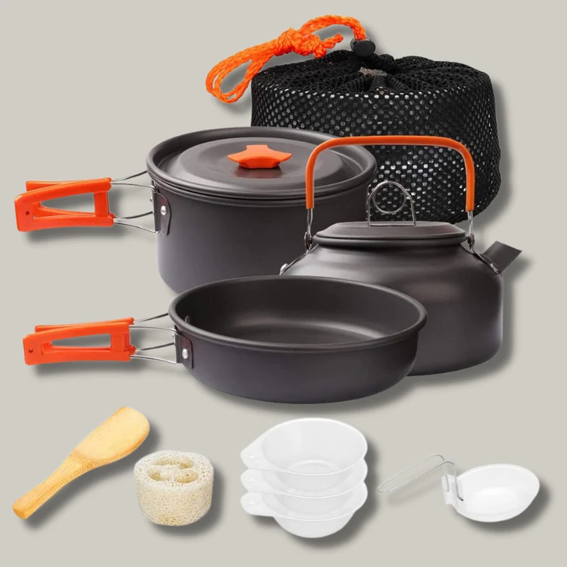 Kit Cuisine Camping Portable | Ustensiles Compacts et Robustes