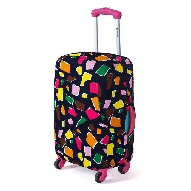 Housse Valise Abstraite | Polyester Extensible Anti-Vol