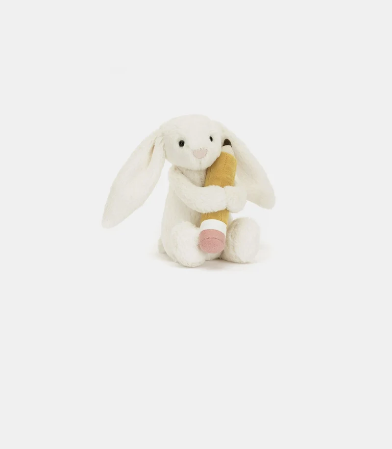 Bashful bunny with pencil
