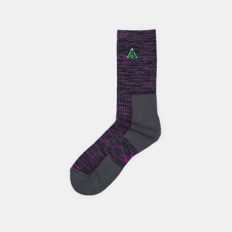 ACG Everyday Cushioned Crew Socks in Black/Anthracite/Vivid Purple/Black