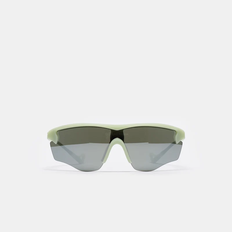Junya Racer Sunglasses in Pistachio/D+ Silver Flash Mirror