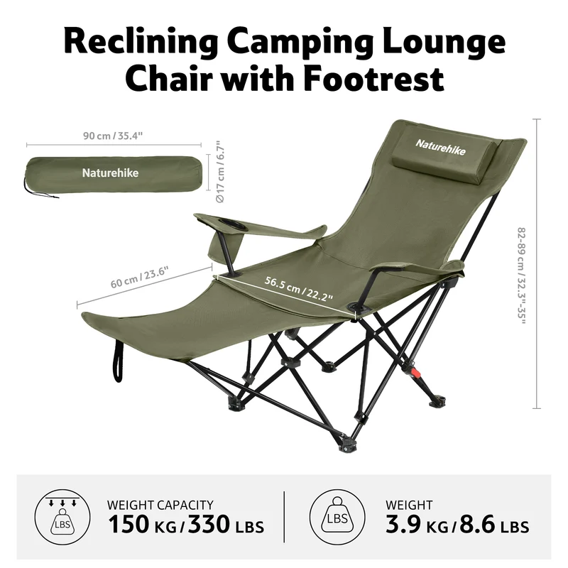 SeaStar™ 002 High-Back Camping Chair with Footrest