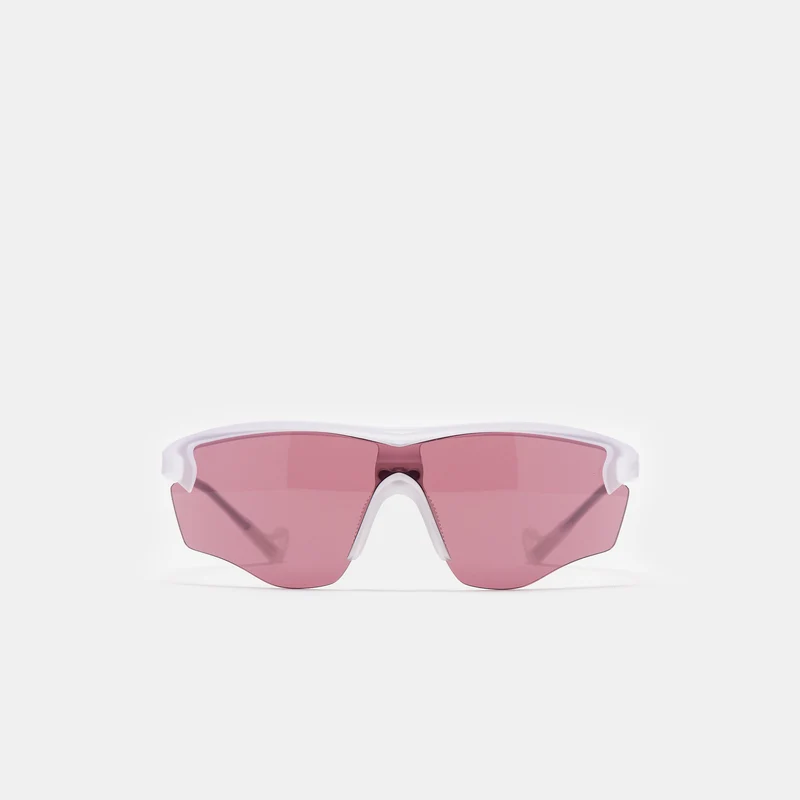 Junya Racer Sunglasses in Clear/D+ Black Rose