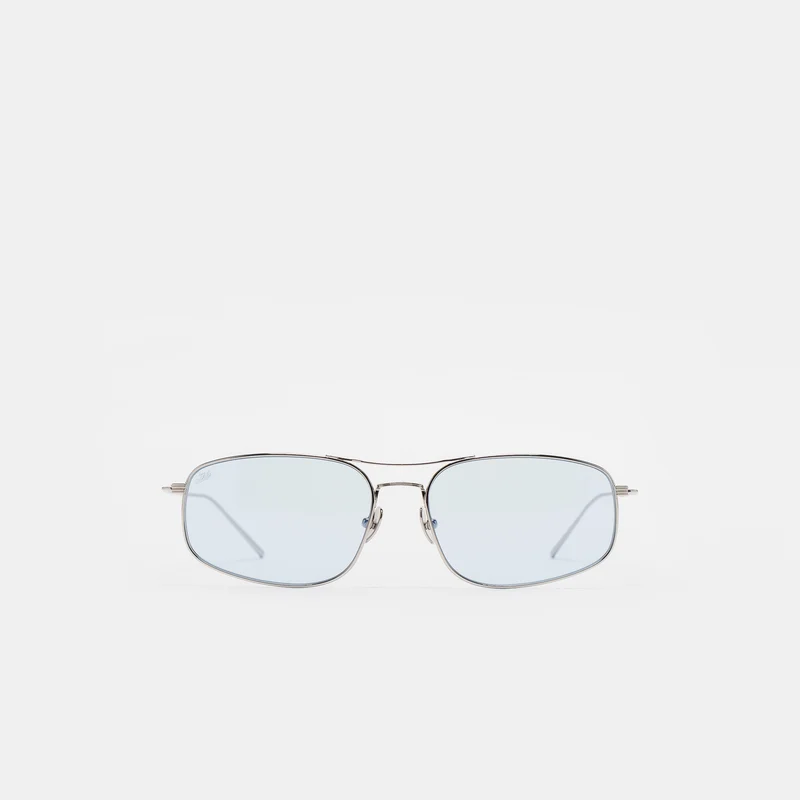 Mal Sunglasses in Silver/Sky Blue