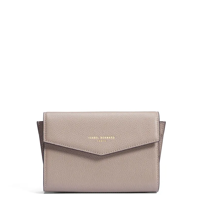 Isabel Bernard Honoré Lina Pochette Taupe Avec Chaîne D’Épaule Amovible IB21135-078