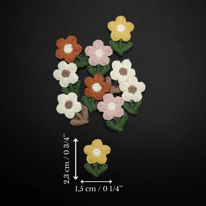 Mini appliqués fleur | À coudre