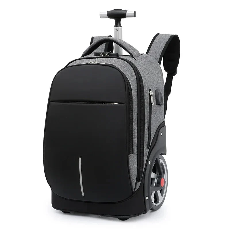 Sac à Dos à Roulettes Voyage | Port Usb Antivol