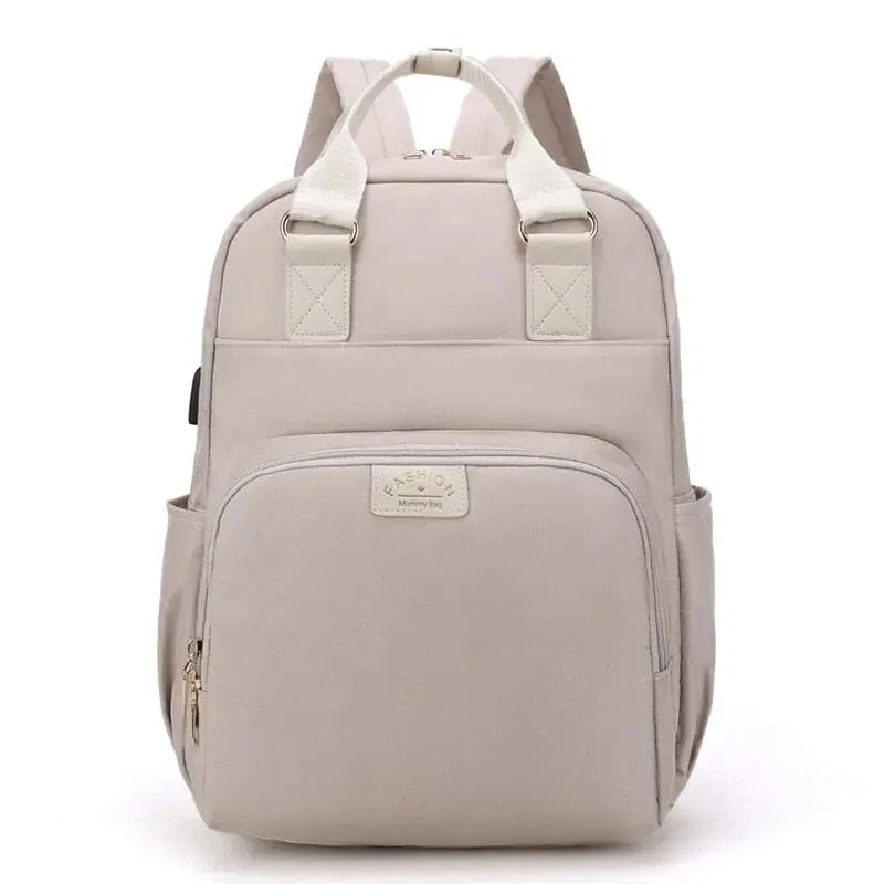 Sac à Dos à Langer Bébé | Polyester avec Port Usb