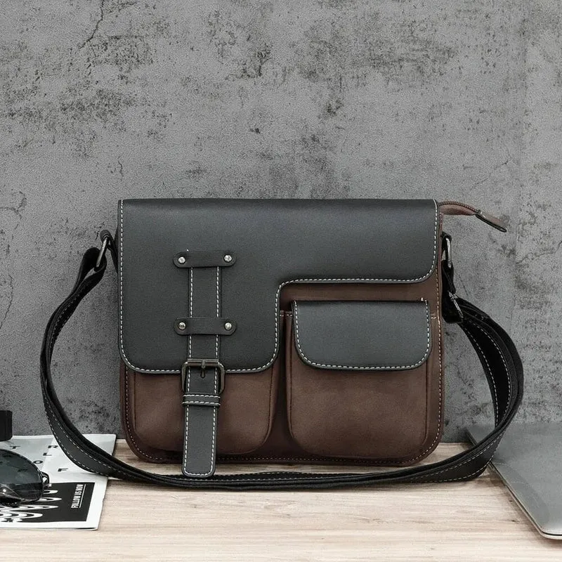 Sac à Bandoulière Vintage Homme | Pu Pratique et Organisé