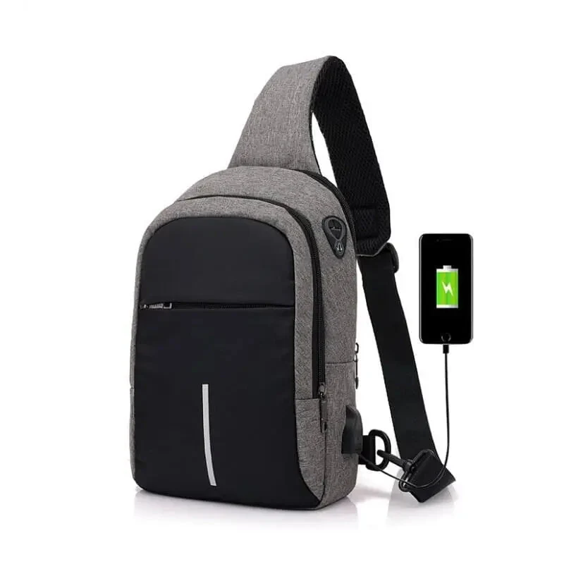 Sac à Bandoulière Connecté Voyage | Tissu Oxford et Usb