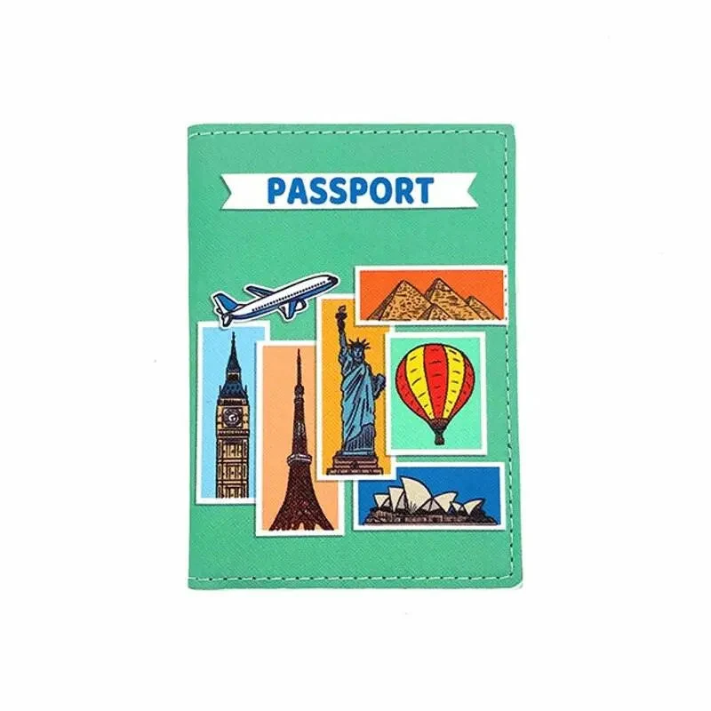 Protège-Passeport Voyage Pu | Étui Anti-Plis Cartes Intégrées