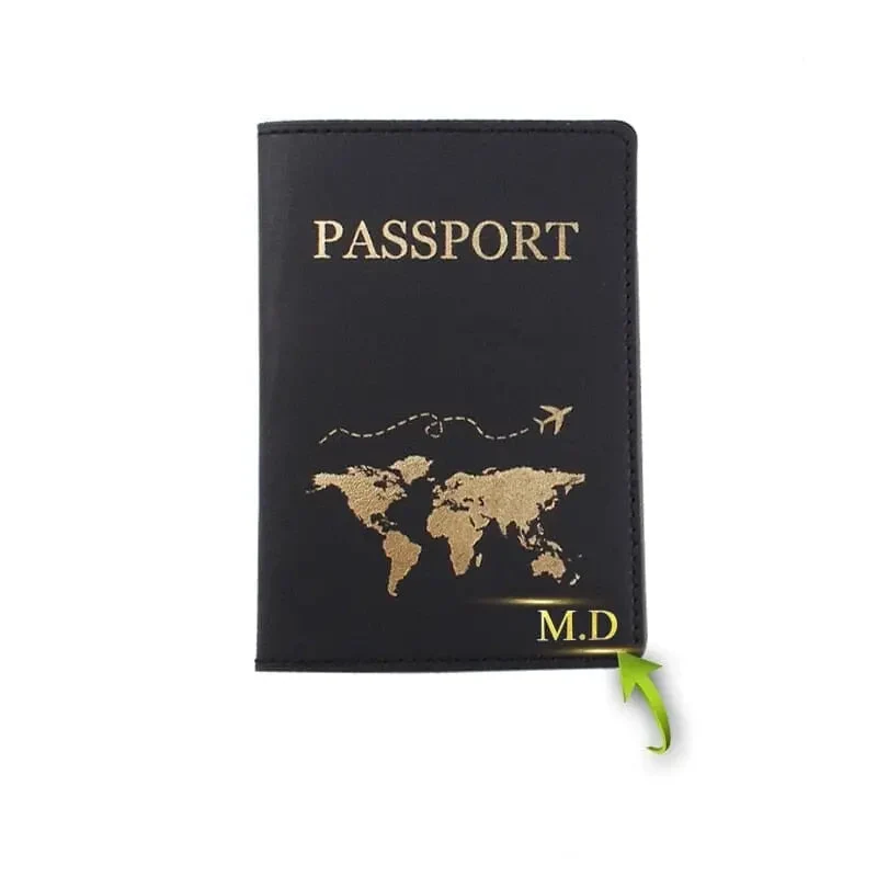 Protège-Passeport Personnalisé | Motif Avion et Monde