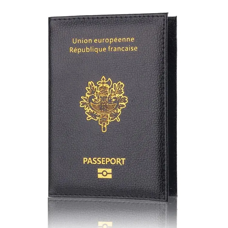 Protège-Passeport Français Élégant | Matière Pu Résistante