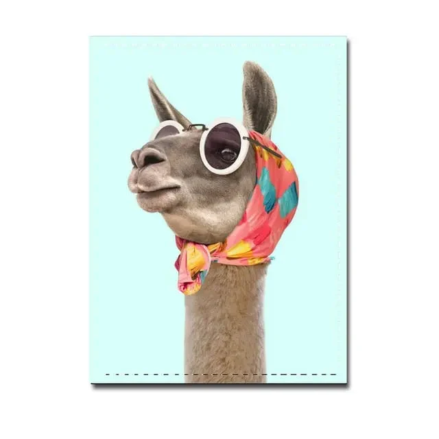 Protège-Passeport Été Voyage | Motif Lama Amusant