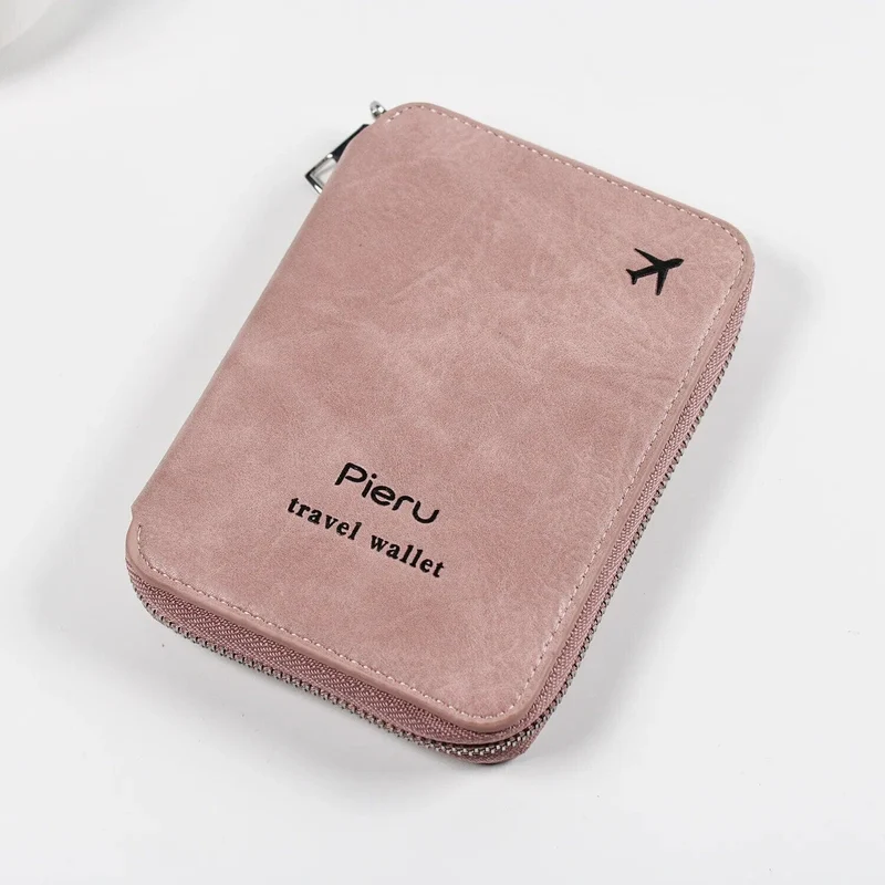 Portefeuille Voyage Passeport Rfid | Fermeture Zip Pu