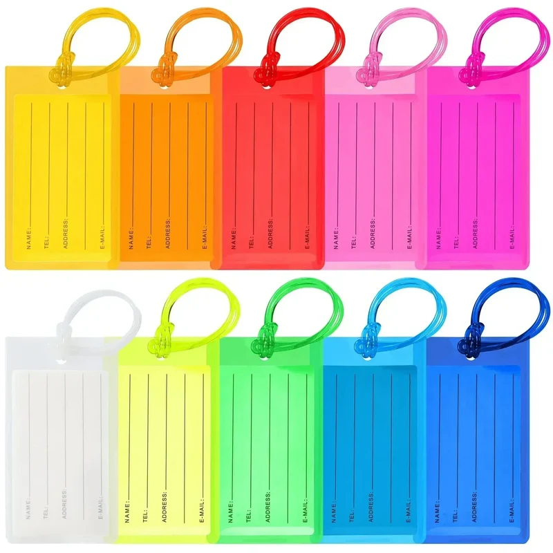 Porte-Étiquette Bagage Transparent | Pvc Résistant et Coloré