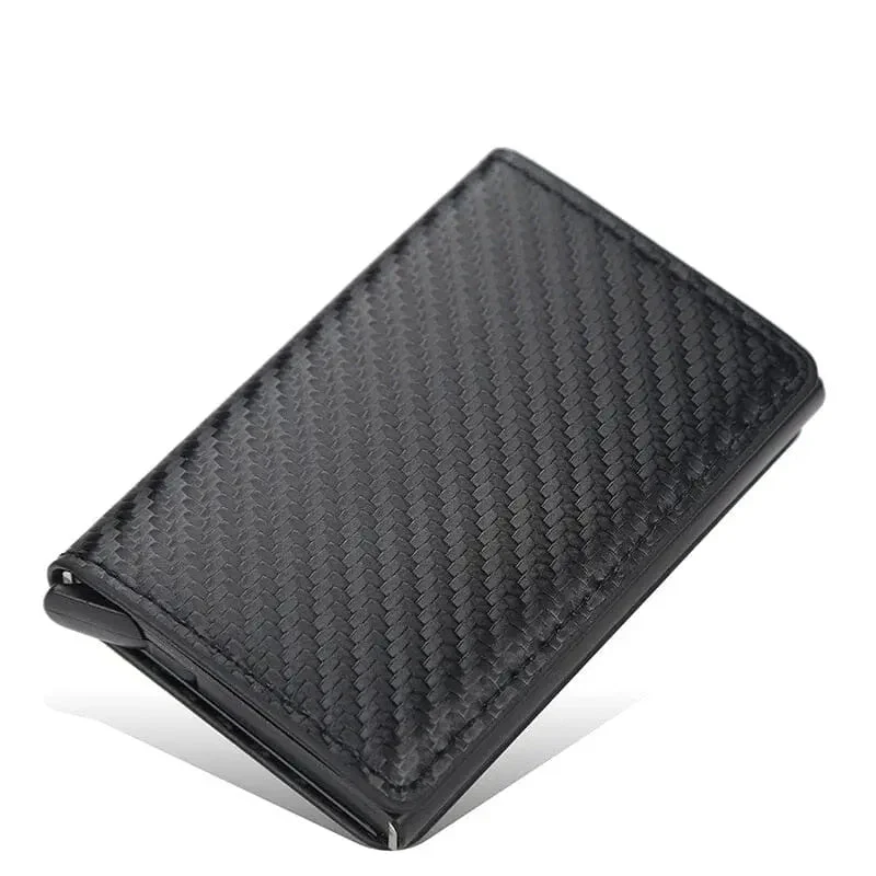 Porte-Cartes Rfid Homme | Motif Carbone Anti-Piratage