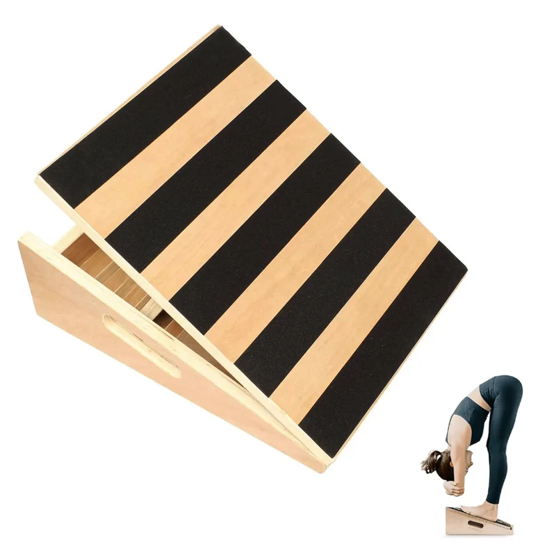 Planche Inclinée en Bois Ajustable | Étirement Mollets Angles Variés