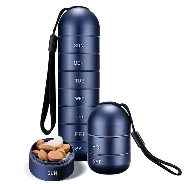 Pilulier en Aluminium Étanche | Compartiments Sécurisés et Transportables