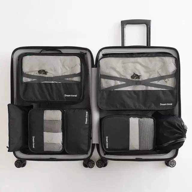 Organisateurs de Valise Noir | Pochettes Nylon Imperméable