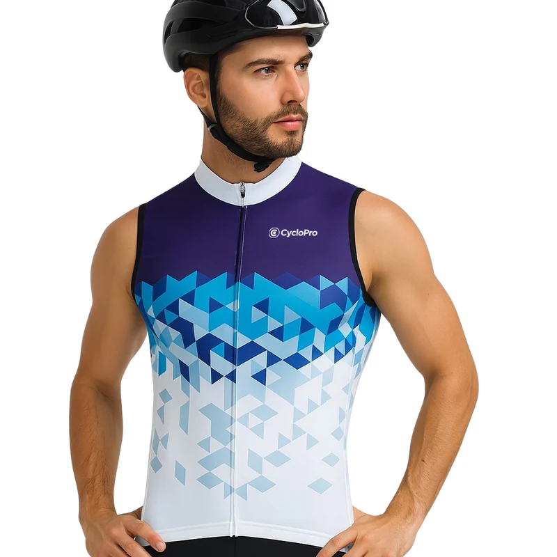 Maillot Cyclisme sans manches Bleu - Eski