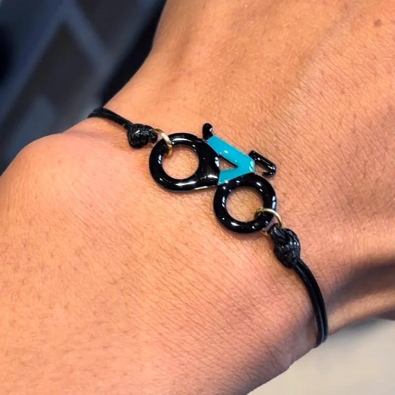 Bracelet Vélo Noir et Bleu