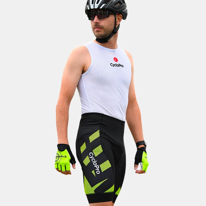 Cuissard Cycliste 3 Poches jaune - Practical+