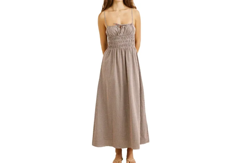 ROBE MIDI À CARREAUX LONDON