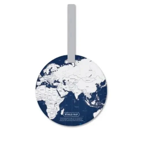 Étiquette Bagage Globe Terrestre | Forme Carte du Monde