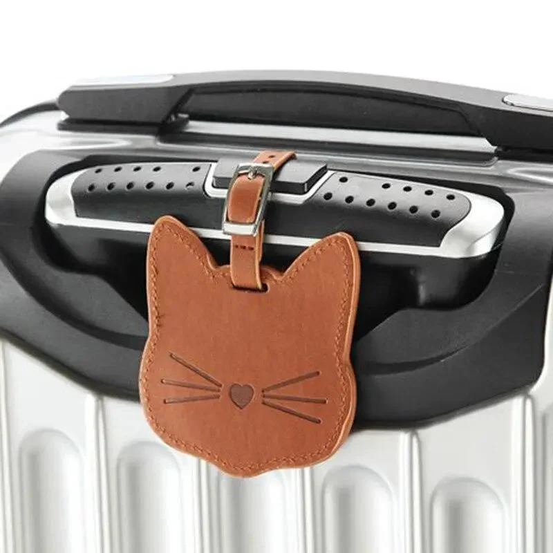 Étiquette Bagage Chat Mignon | Forme Ludique et Pratique