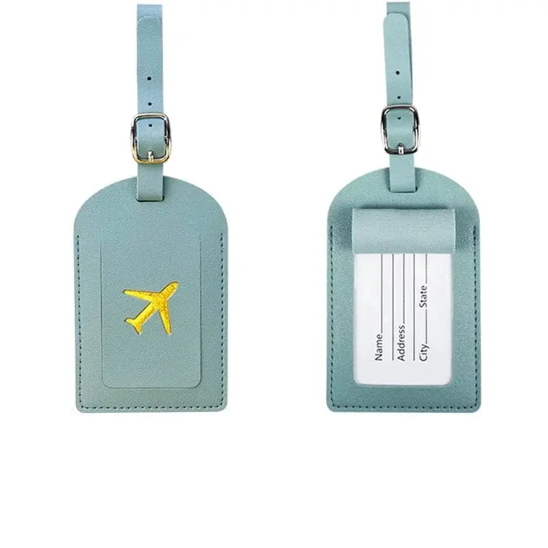 Étiquette Bagage Avion Doré | Identification Rapide Valise