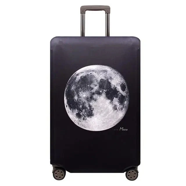 Housse de Valise Protection | Motif Lune Polyester