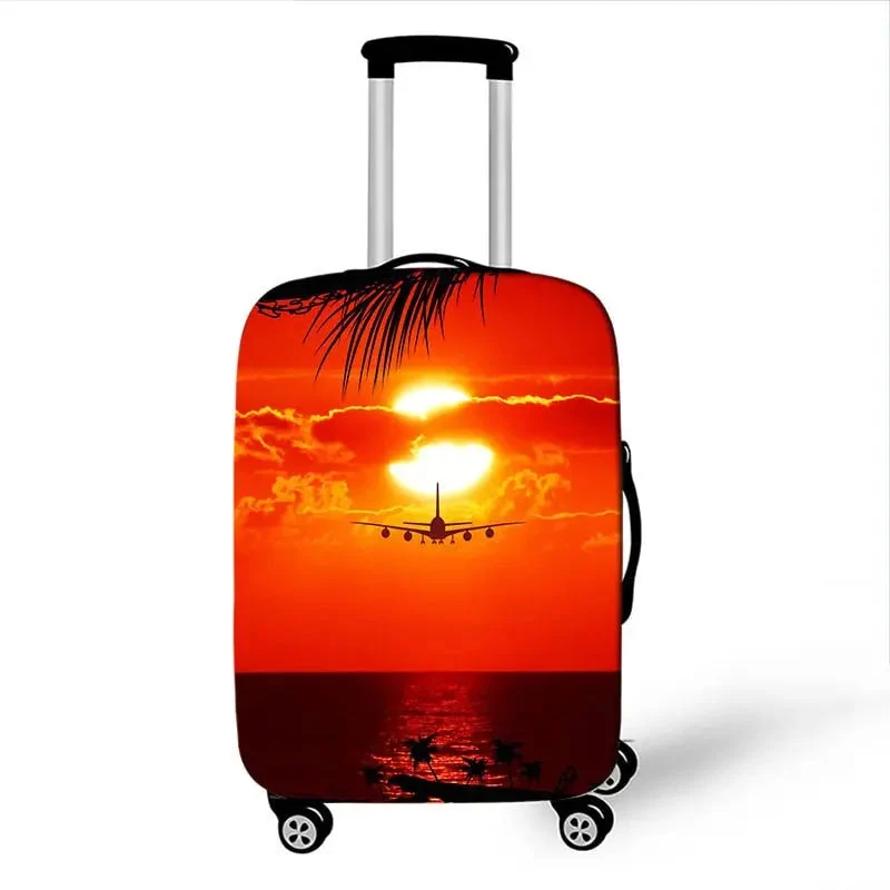 Housse de Valise Avion | Impression Avion Coucher de Soleil