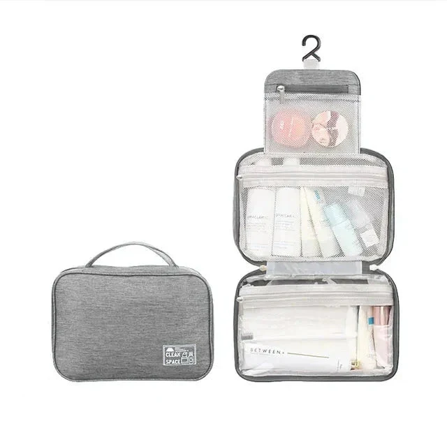 Grande Trousse de Toilette Suspendue | Crochet et Compartiments Multiples