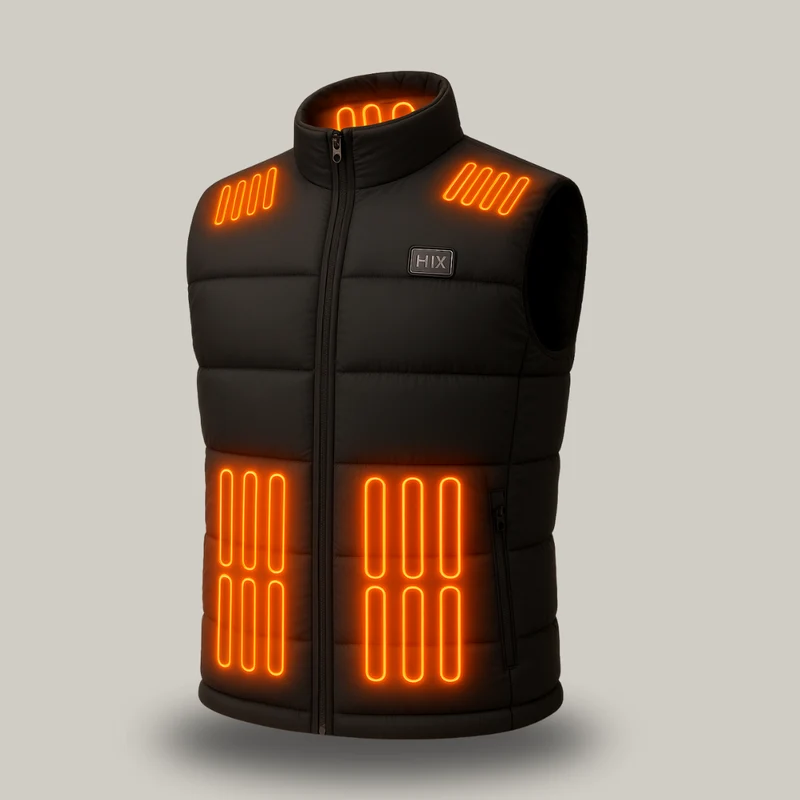 Gilet Chauffant Homme | 5 Zones Chauffantes Usb